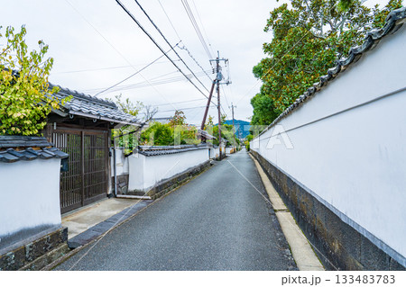 山口県萩市　城城城下町の町並み 133483783