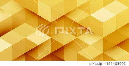 Gold geometric abstract background. Triangles and Cubes Pattern. Modern Graphic Design BG for banner, flyer, card, cover, or brochure Gold geometric abstract background. Triangles and Cubes Pattern. Modern Graphic Design BG for banner, flyer, card, cover, or brochure 133483901