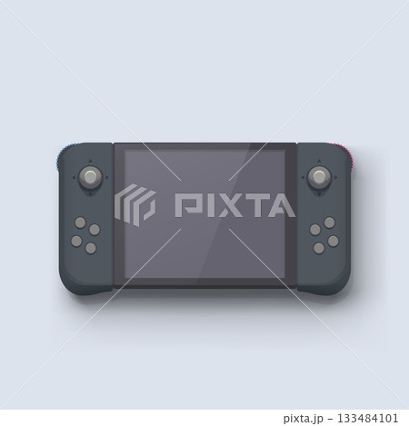 a portable modern design black game console a portable modern design black game console 133484101