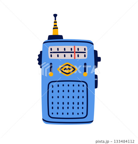 Retro Radio and Wireless Broadcasting Gadget Vector Illustration Retro Radio and Wireless Broadcasting Gadget Vector Illustration 133484112