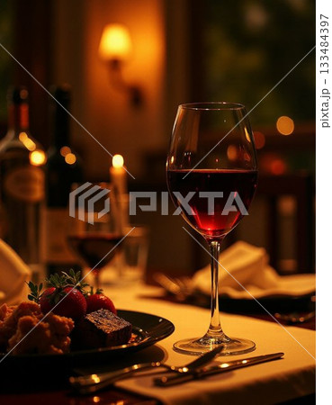 dinner in the restaurant 133484397