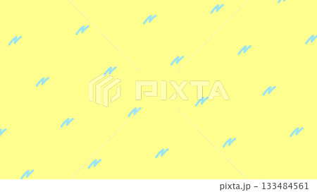イエロー背景に水色の手描き模様のデザイン イエロー背景に水色の手描き模様のデザイン 133484561