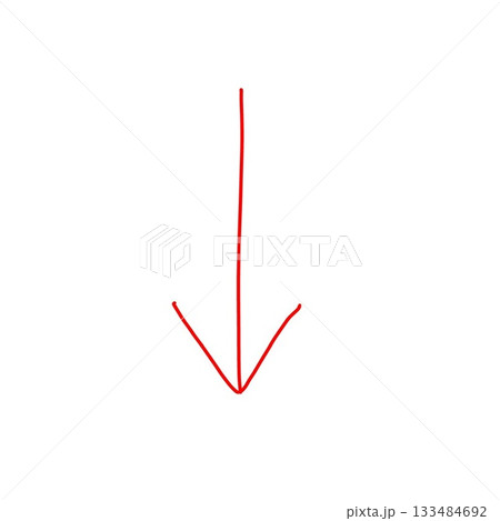矢印 下 イラスト 赤 矢印 下 イラスト 赤 133484692
