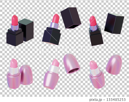 cartoon style lipstick 3D icon 133485253
