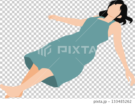 一個女人睡午覺的插圖 一個女人睡午覺的插圖 133485262