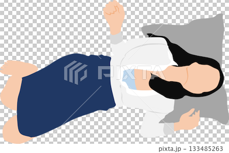 一個女人睡午覺的插圖 133485263