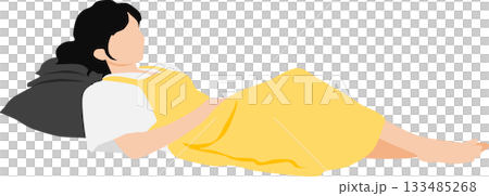 Illustration of a woman taking a nap Illustration of a woman taking a nap 133485268