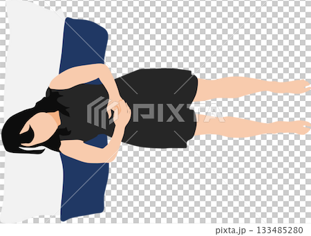 一個女人睡午覺的插圖 133485280