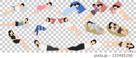 一個女人睡午覺的插圖 一個女人睡午覺的插圖 133485298