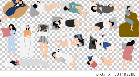 一個女人睡午覺的插圖 一個女人睡午覺的插圖 133485299