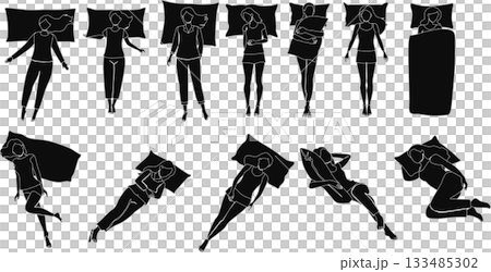 一個女人睡午覺的插圖 一個女人睡午覺的插圖 133485302