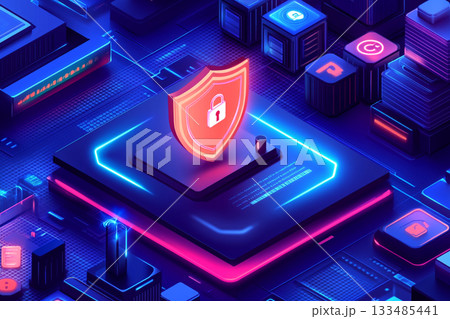 Image of data processing and padlock. Computer security day and celebration concept digitally generated image. Image of data processing and padlock. Computer security day and celebration concept digitally generated image. 133485441