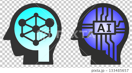 隨著先進技術的演進，未來人工智慧大腦圖標正在不斷演變。 133485657