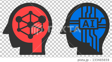 Future AI brain icon evolving with advanced technology 133485659