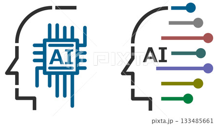 高度なテクノロジーで進化する未来のAI頭脳アイコン 高度なテクノロジーで進化する未来のAI頭脳アイコン 133485661