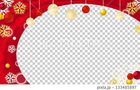 紅色帷幔和裝飾框架 紅色帷幔和裝飾框架 133485897