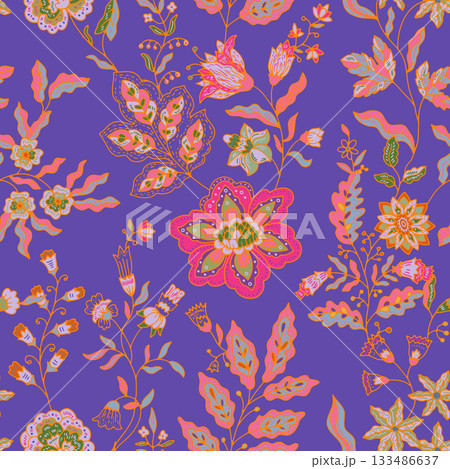 Vibrant Botanical Garden Retro Bloom Vibrant Botanical Garden Retro Bloom 133486637