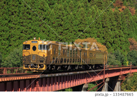 第十玖珠川橋梁を渡る「或る列車」（JR九州） 133487665