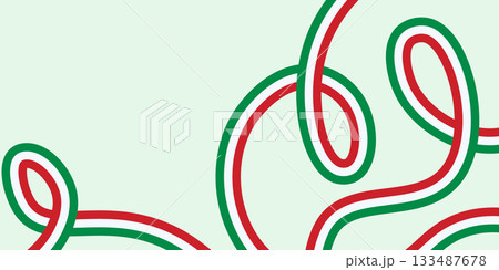 Abstract banner with twisting ribbons in the colors of the Italian flag on a light background. Perfect for sport events, victory celebrations, competitions, elections, or national holidays in Italy Abstract banner with twisting ribbons in the colors of the Italian flag on a light background. Perfect for sport events, victory celebrations, competitions, elections, or national holidays in Italy 133487678