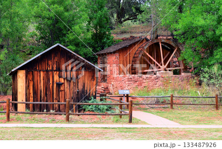 Old Buildings Red Rock Country surrounding Sedona Arizona 133487926