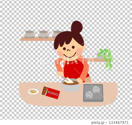 Woman making chocolate 133487971