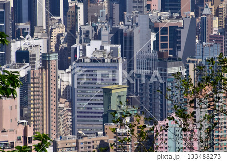 The view of Hong Kong cityscape from the Peak of Hong Kong. Beautiful and stunning view of Hong Kong. Hong Kong Cityscape and skyline. The view of Hong Kong cityscape from the Peak of Hong Kong. Beautiful and stunning view of Hong Kong. Hong Kong Cityscape and skyline. 133488273