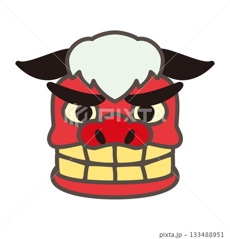 かわいい獅子舞のイラスト 133488951
