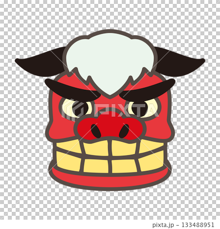 かわいい獅子舞のイラスト 133488951