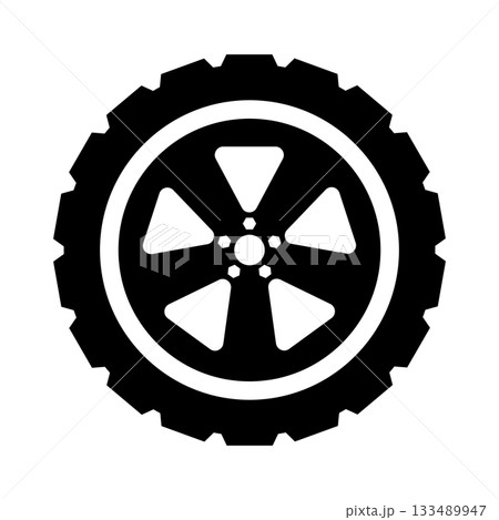 Car Tire with Alloy Wheel Vector Illustration. Perfect for automotive themes, repair services, mechanics, racing graphics, logos and technical illustrations. Car Tire with Alloy Wheel Vector Illustration. Perfect for automotive themes, repair services, mechanics, racing graphics, logos and technical illustrations. 133489947