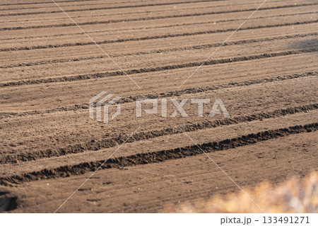 春に耕された畑 農地 畑 耕起 (4月) 春に耕された畑 農地 畑 耕起 (4月) 133491271