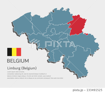 Vector map of Belgium - Limburg Province 133491525
