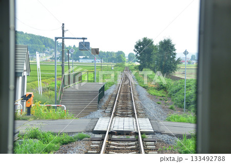 JR北海道富良野線西中駅から鹿討駅間の風景(2023年夏早朝) 133492788