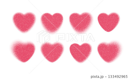 Eight Pink Hearts In A Soft Sprinkle Pattern For Love And Joy Vector Illustration Background Eight Pink Hearts In A Soft Sprinkle Pattern For Love And Joy Vector Illustration Background 133492965