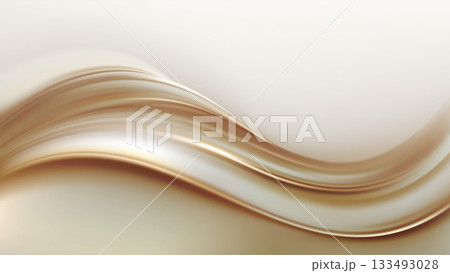Golden Wave Motion Vector Illustration Background For Design 133493028