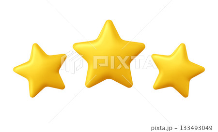 Golden Stars Trio Brighten Up The Scene For Celebration And Positive Vibe 133493049