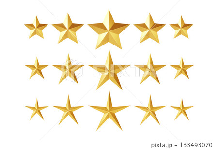 Fifteen Golden Stars In A Grid For Awards And Praise Bright Star Quality Elegant Display 133493070