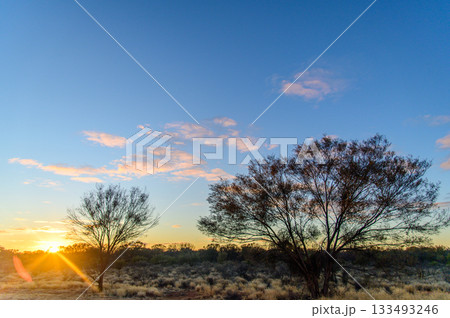 オーストラリアにあるウルルで眺める荒野の壮大な絶景 133493246