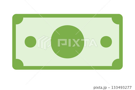 Blank cash money currency note template design in green color. Green currency bank note, cash and money symbol. Flat illustration Blank cash money currency note template design in green color. Green currency bank note, cash and money symbol. Flat illustration 133493277