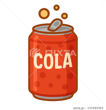 缶コーラのシンプルなイラスト 133493491
