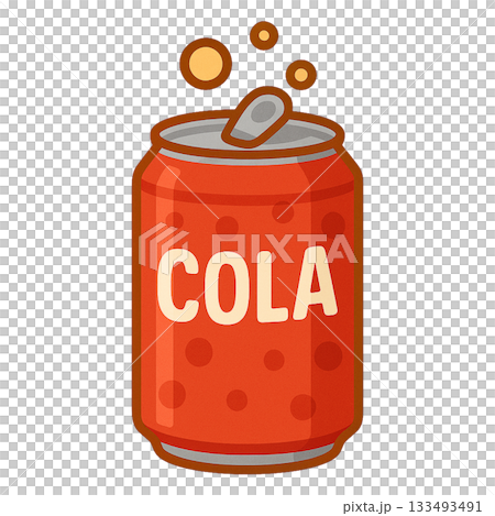 缶コーラのシンプルなイラスト 133493491