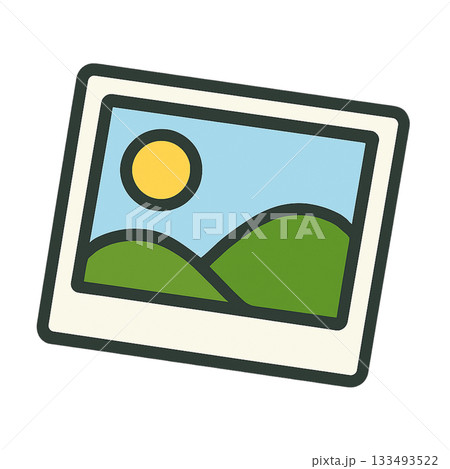 写真のシンプルなイラスト 133493522