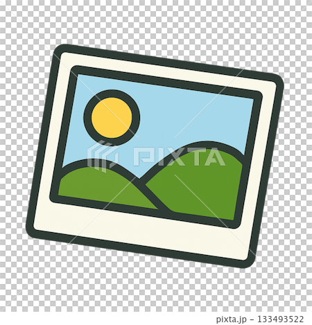 写真のシンプルなイラスト 133493522