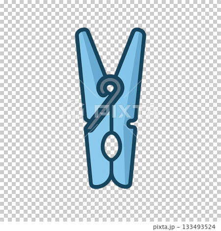 洗濯ばさみのシンプルなイラスト 133493524