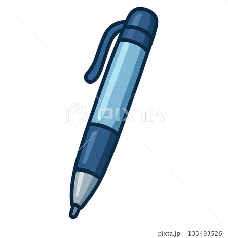 青いボールペンのシンプルなイラスト 133493526