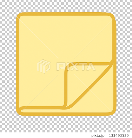 黄色いハンカチのシンプルなイラスト 133493529