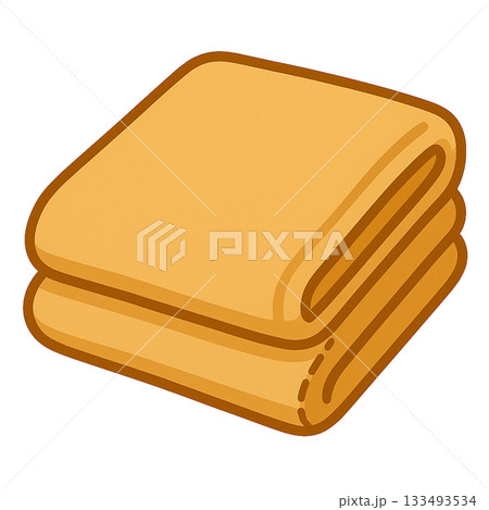 畳まれた毛布のシンプルなイラスト 133493534