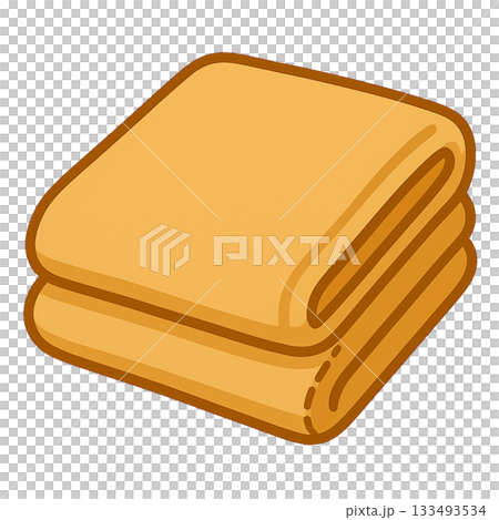 畳まれた毛布のシンプルなイラスト 133493534