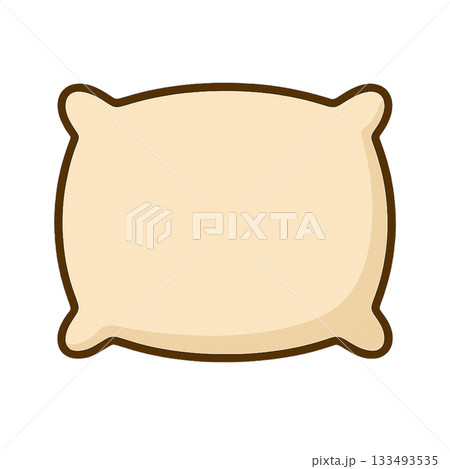 枕のシンプルなイラスト 133493535