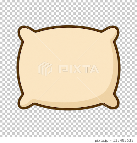 枕のシンプルなイラスト 133493535