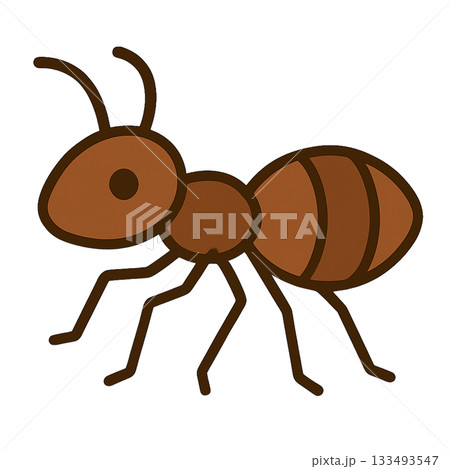 アリのシンプルなイラスト 133493547